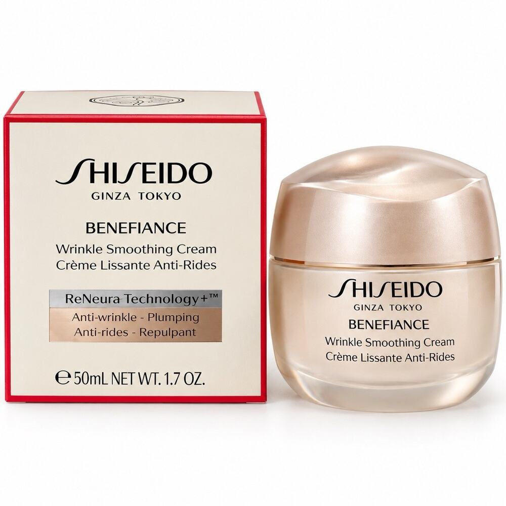 SHISEIDO Benefiance Wrinkle Smoothing Cream Enriched 1.7 oz 50mL NEW Full Size